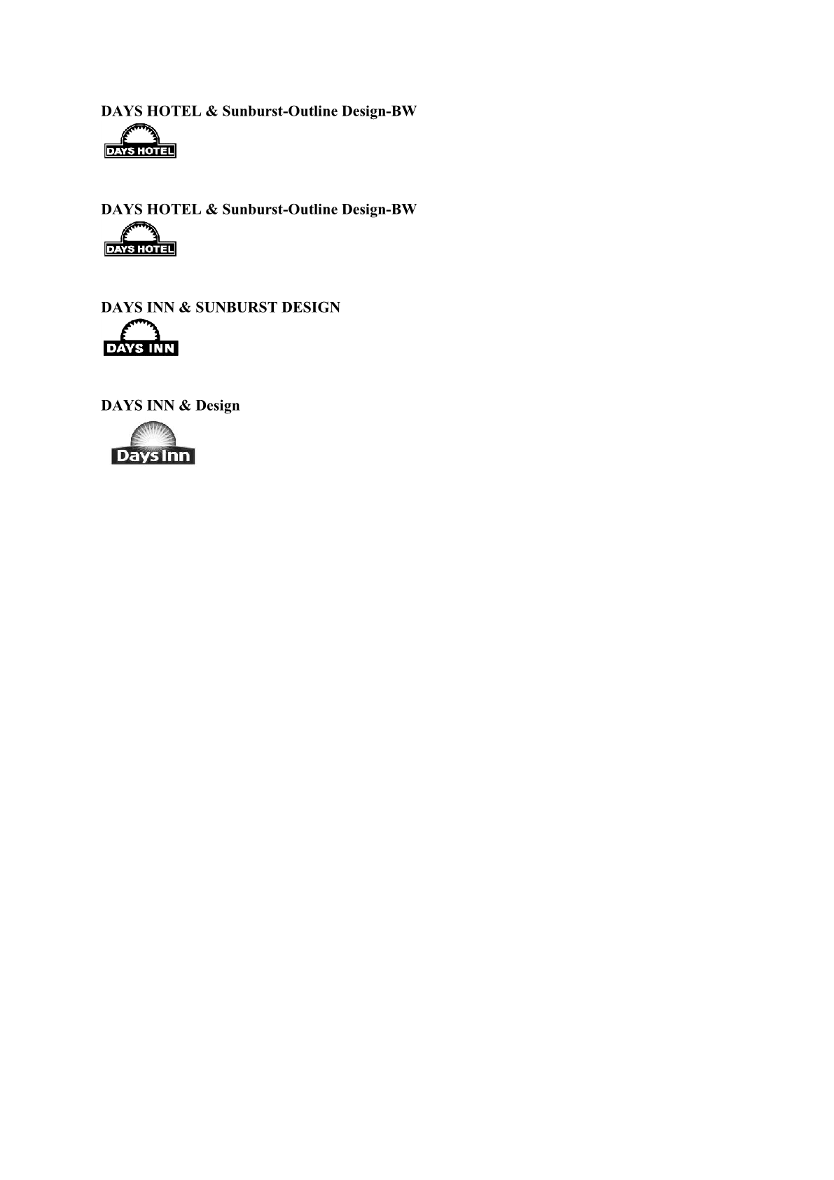 DAYS HOTEL, DAYS HOTEL logo, DAYS INN, DAYS INN logo, DAYS SUITES